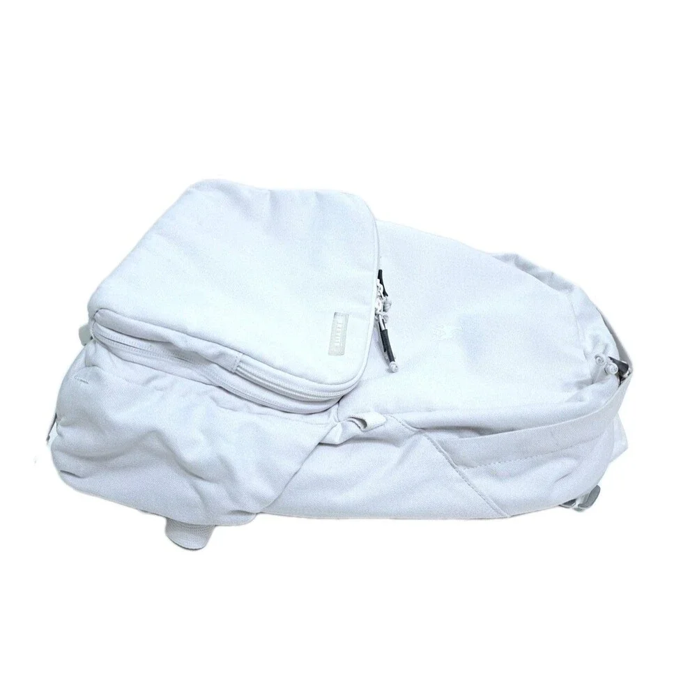 Brevite Backpack Laptop Compartment School Book Bag White